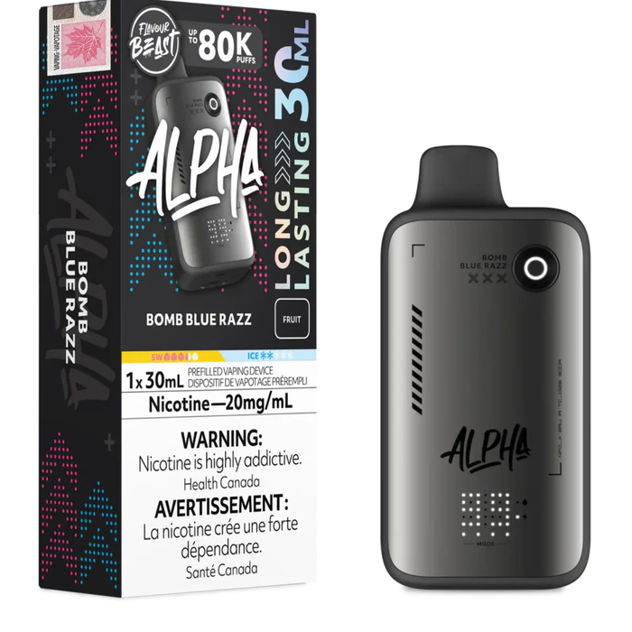 Flavour Beast Alpha 80K disposable vape, header for the Flavour Beast lineup guide