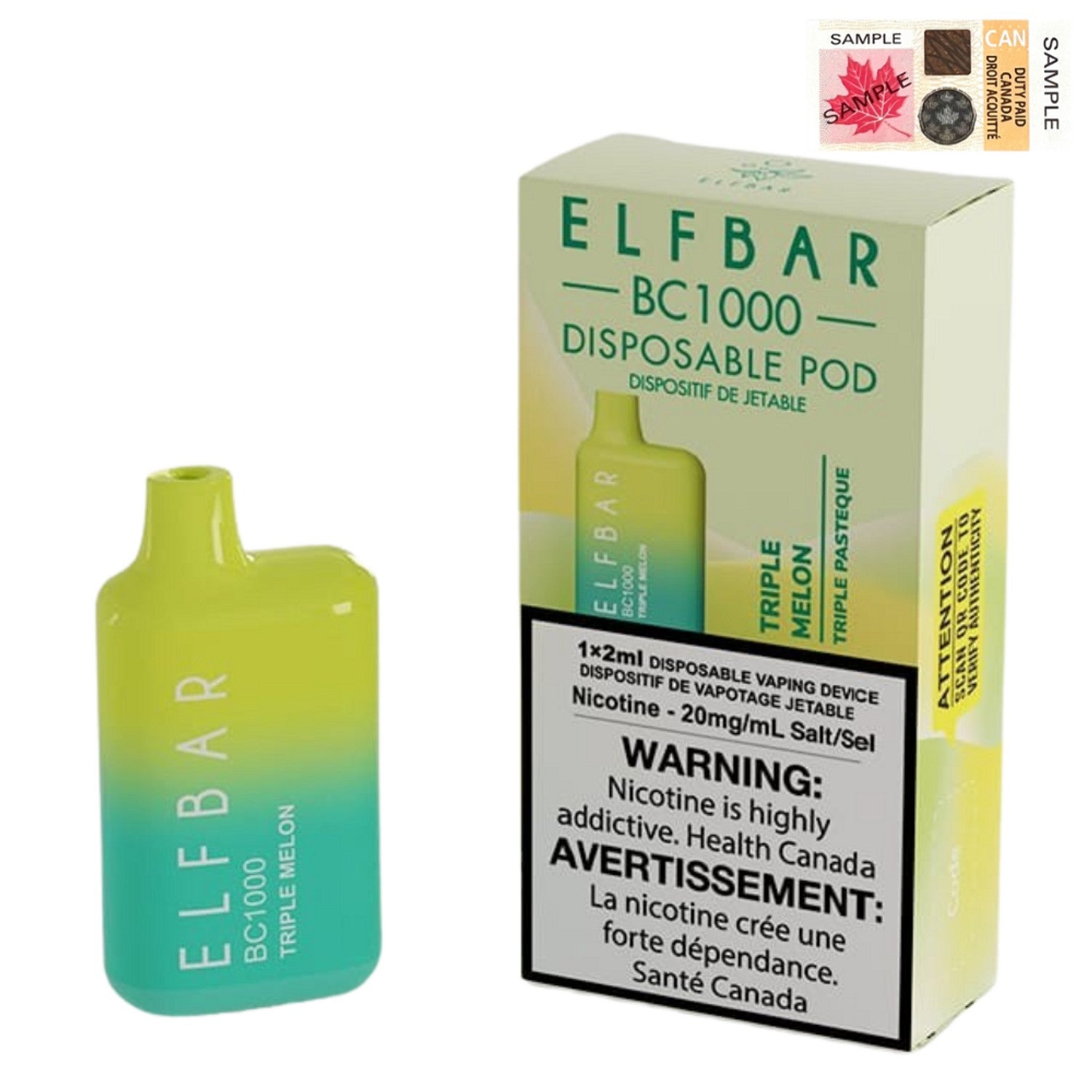 Elfbar - Triple Melon 1000 Puffs Disposable Vape