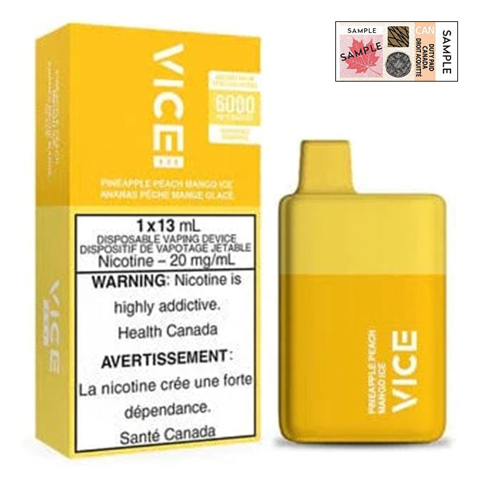 Vice Box - Pineapple Peach Mango Ice 6000 Puffs Disposable Vape
