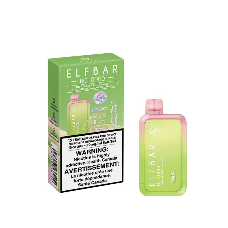 Elf Bar BC10000 Disposable Vape - 10K Puffs - 18ml Strawberry-Kiwi-Ice