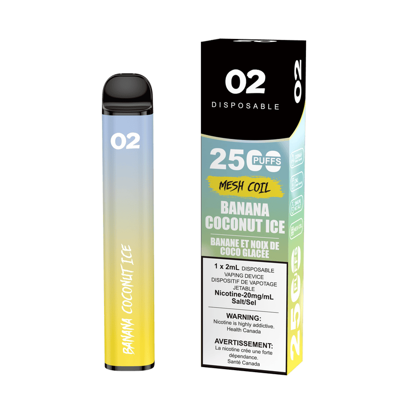 O2 Disposable Vape - 2500 Puffs - 2mL