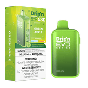 Dripn By Envi Evo 63K Disposable Vape - 63K Puffs - 20mg - 20mL Green Apple