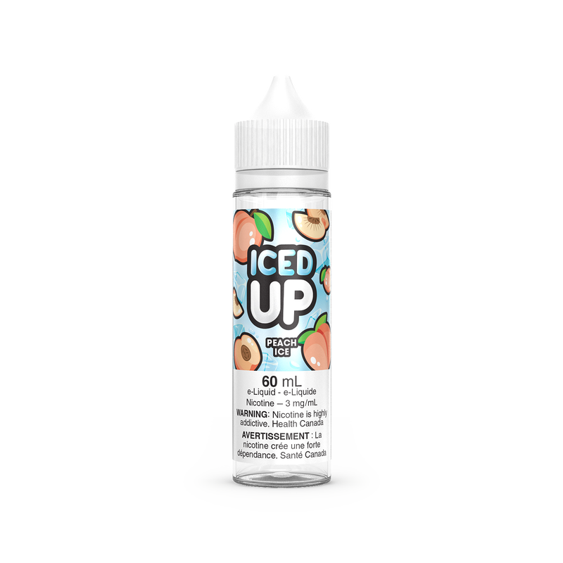 Iced Up Vape Juice Freebase 60mL Peach Ice