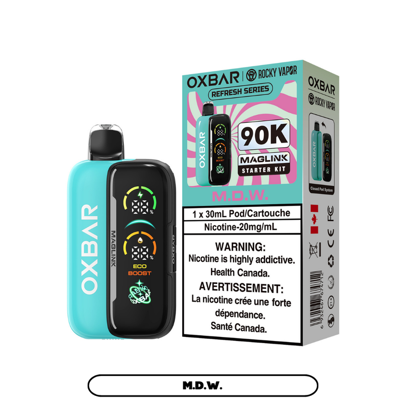 Rocky Vapor Oxbar Maglink Starter Kit Disposable Vape - 90K Puffs -30mL
