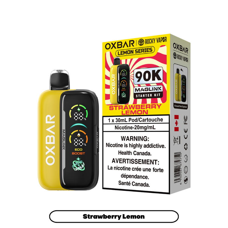 Rocky Vapor Oxbar Maglink Starter Kit Disposable Vape - 90K Puffs -30mL