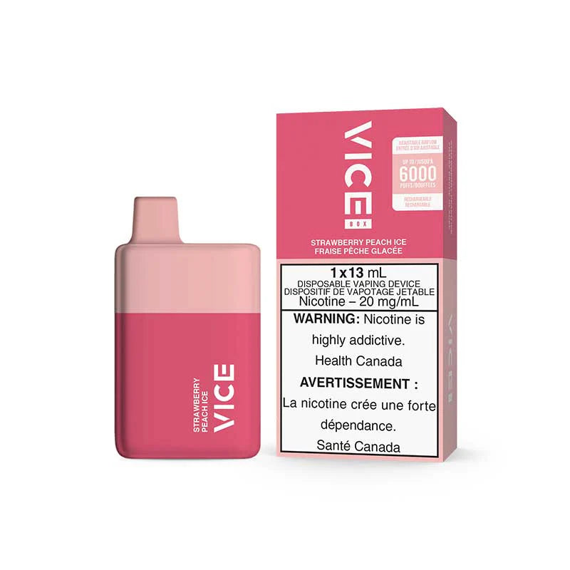 Vice Box - Strawberry Peach Ice Vice Box 6000 Puffs Disposable Vape