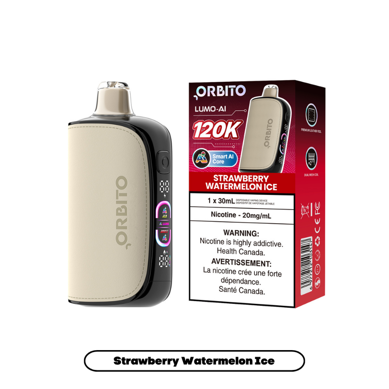 Orbito Lumo AI 120K disposable vape, Strawberry Watermelon Ice