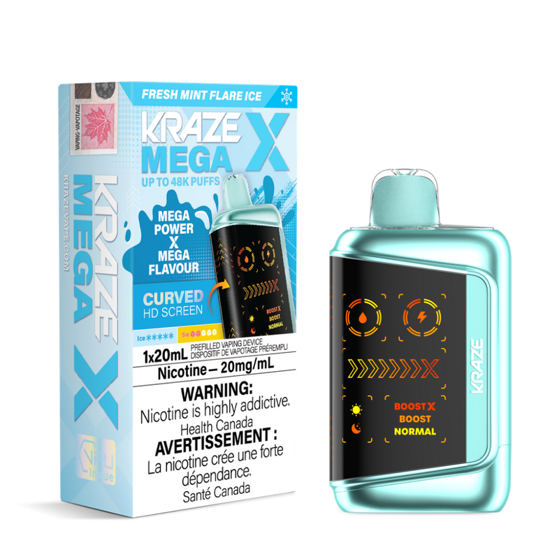 Kraze Mega X 48K Disposable Vape - 48K Puffs - 20mL - 20mg