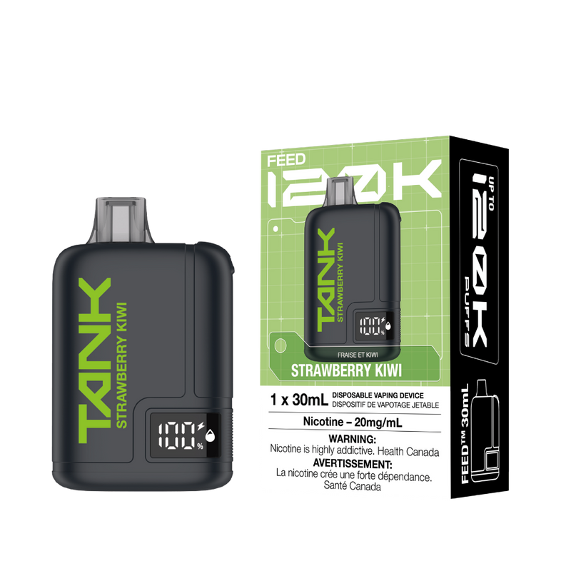 FEED Tank 120K disposable vape, Strawberry Kiwi
