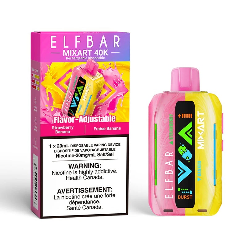 Elf Bar MixArt 40K Disposable Vape - 40000 Puffs - 20mL Strawberry Banana