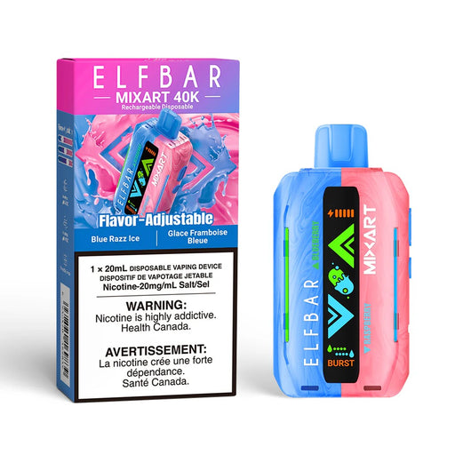 Elf Bar MixArt 40K Disposable Vape - 40000 Puffs - 20mL Blue Razz Ice