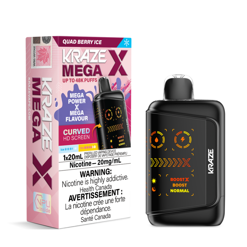 Kraze Mega X 48K Disposable Vape - 48K Puffs - 20mL - 20mg