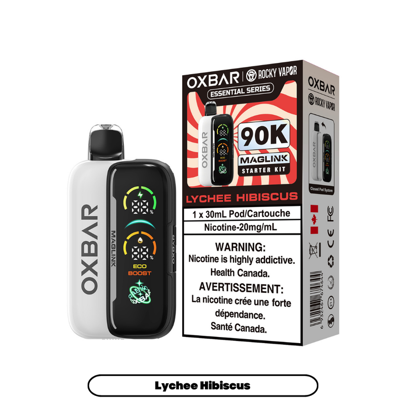 Rocky Vapor Oxbar Maglink Starter Kit Disposable Vape - 90K Puffs -30mL