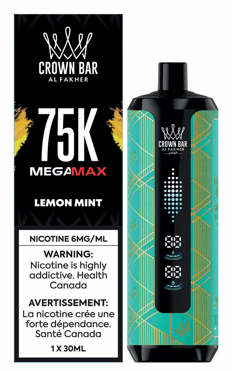 Al Fakher Mega Max 75K disposable vape, Lemon Mint