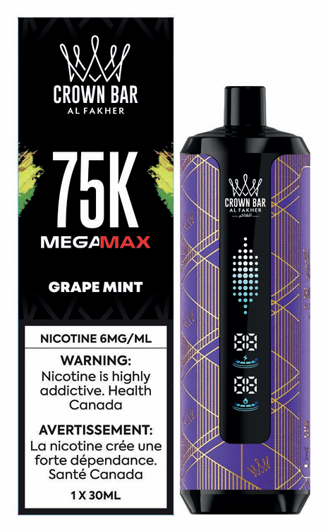 Al Fakher Mega Max 75K disposable vape, Grape Mint