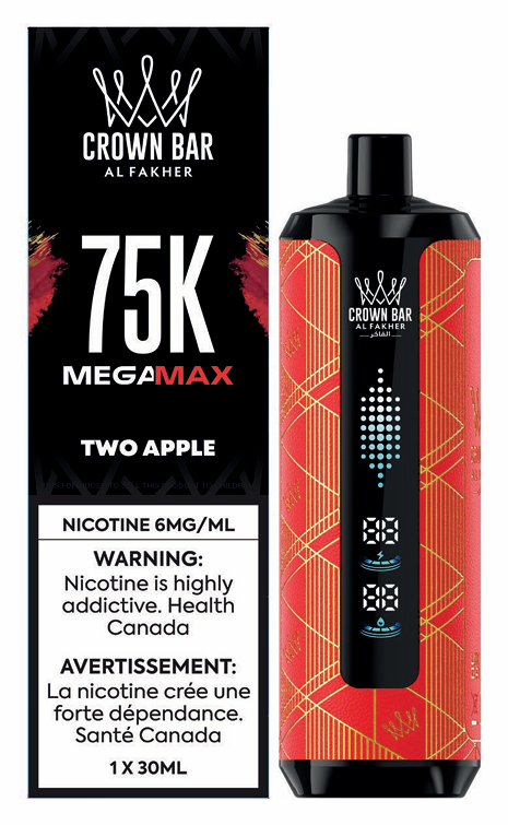 Al Fakher Mega Max 75K disposable vape, Two Apple