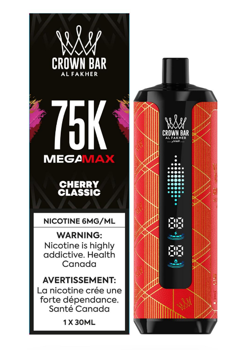 Al Fakher Mega Max 75K disposable vape, Cherry Classic
