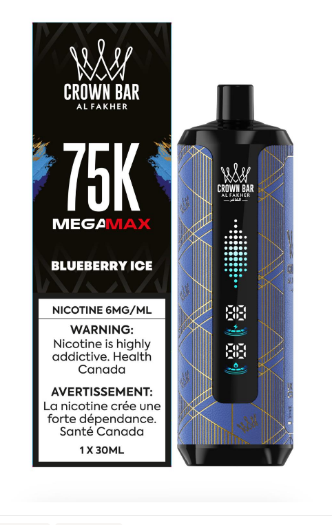 Al Fakher Mega Max 75K disposable vape, Blueberry Ice