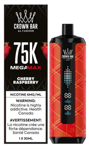 Al Fakher Mega Max 75K disposable vape, Cherry Raspberry