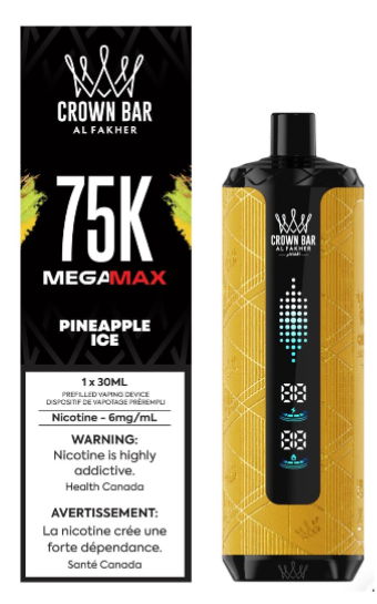Al Fakher Mega Max 75K disposable vape, Pineapple Ice