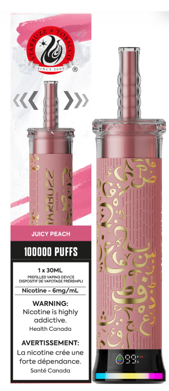 StarBuzz E-Hose 100K disposable vape, Juicy Peach