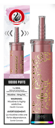 StarBuzz E-Hose 100K disposable vape, Strawberry Raspberry Ice