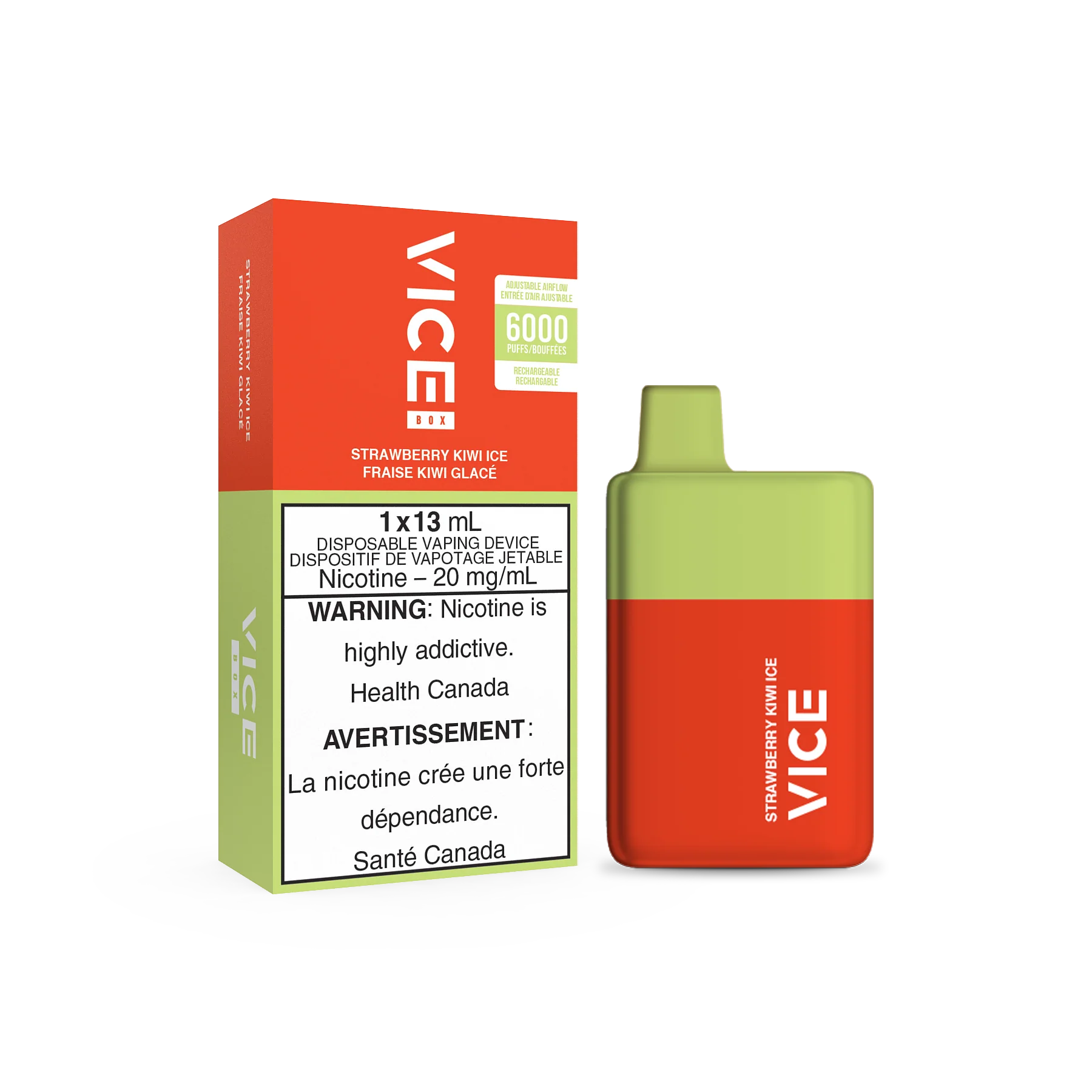 Vice Box - Strawberry Kiwi Ice 6000 Puffs Disposable Vape