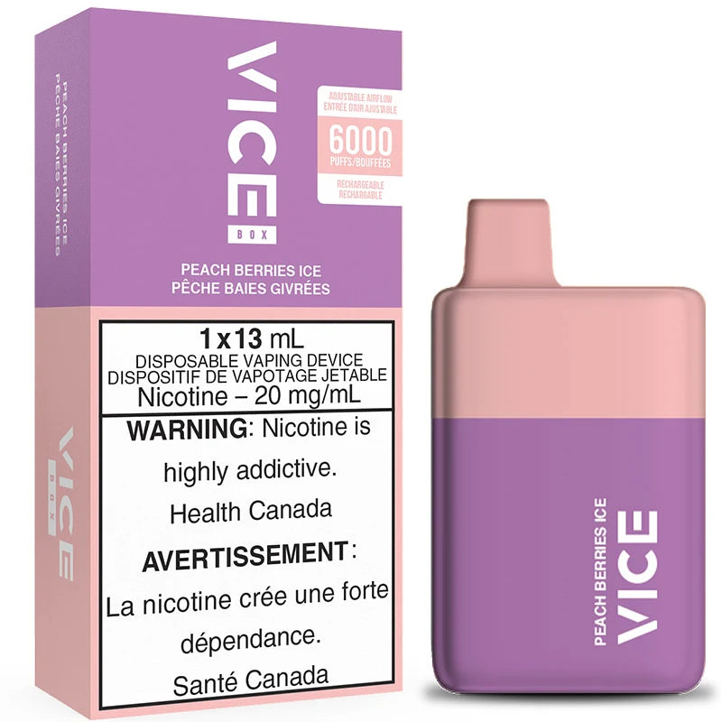 Vice Box - Peach Berries Ice 6000 Puffs Disposable Vape